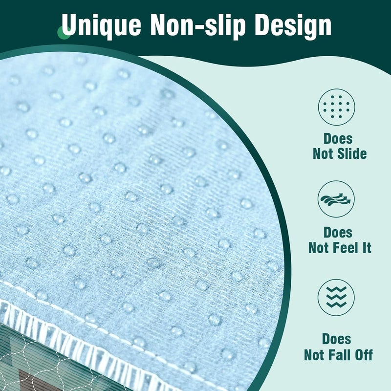 MILDPLUS Printed Washable Bed Pads 34"X52" Reusable Underpads Waterproof Mattress Protector Incontinence Large Bed Pads Pee Pads for Adults, Kids or Pets (Navy Blue) - Image 4